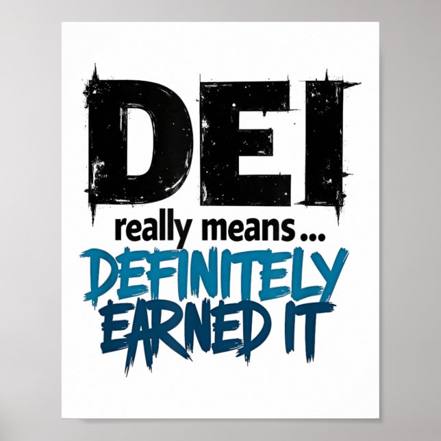 Póster Dei Definitely Earned It Motivational  (Frente)