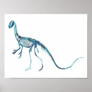 Póster deinonychus skeleton