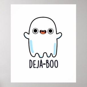 Póster Deja boo lindo juego de halloween