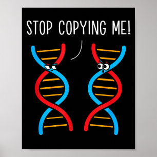 Póster Deja de copiar chiste divertido de ciencia broma A