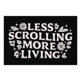 Póster Deja de desplazarte citas de doomscrolling estétic