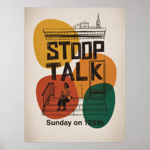 Póster Deja de hablar en la 125 en Harlem