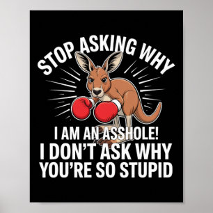 Póster Deja De Preguntar Por Qué Soy Un Agujero