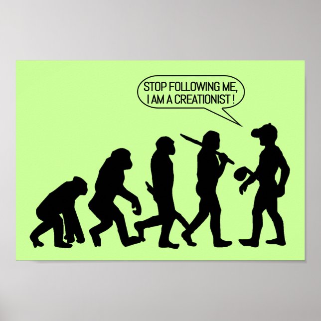 Póster Deja de seguirme, ¡soy creacionista! (Frente)