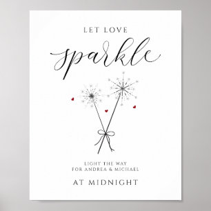Póster Deja que el amor brille - Letrero de despedida con