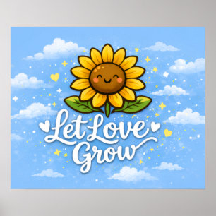 Póster Deja que el amor crezca - Girasol