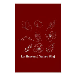 Póster Deja que el cielo y la naturaleza canten arte de l