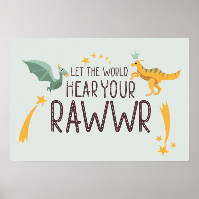 Póster Deja que el mundo escuche tu rugido (Frente)