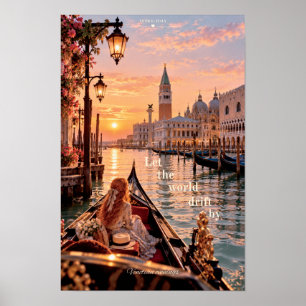 Póster Deja que el mundo se deslice por Venecia Italia At