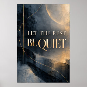 Póster Deja que el resto sea lujo tranquilo tipografía Ma