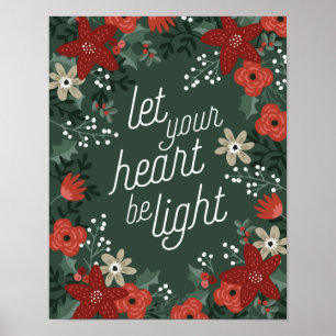 Póster Deja que tu corazón sea Poster del follaje de Poin