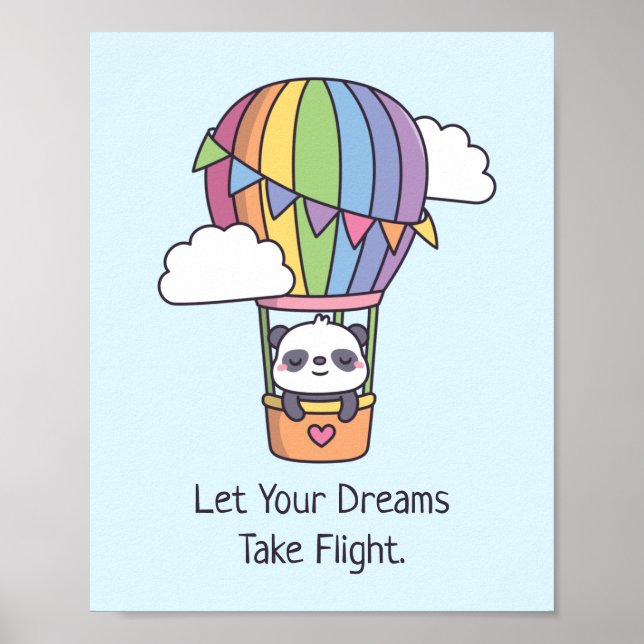 Póster Deja que tus sueños despeguen, Globo Aerostático A (Frente)