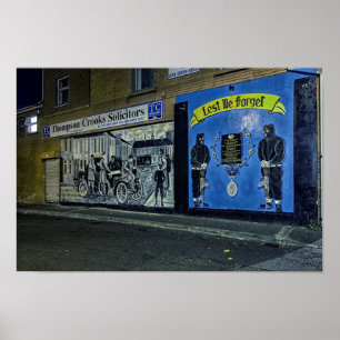 Póster Dejado olvidamos los murales Belfast de IRA