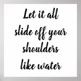 Póster Dejáis le todo deslizan sus hombros