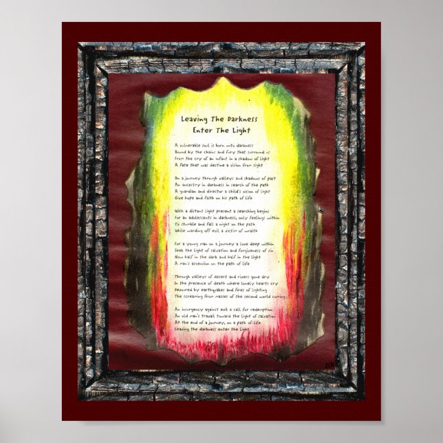 Póster Dejando la oscuridad, entra la luz (Frente)