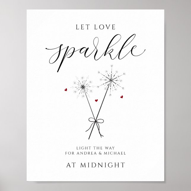 Póster Dejar a Love Sparkle - Sparkler Sendoff Rótulo Bod (Frente)