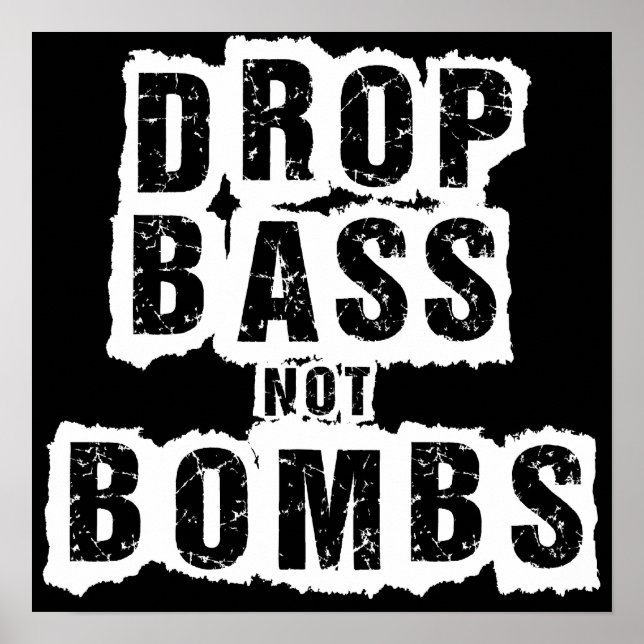 Póster Dejar caer el trasero no las bombas (Frente)