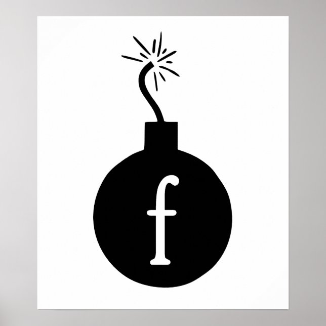 Póster Dejar caer la bomba F (Frente)