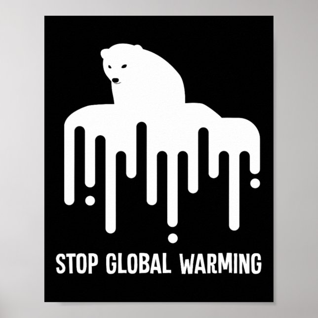 Póster Dejar de calentar el planeta el cambio climático:  (Frente)