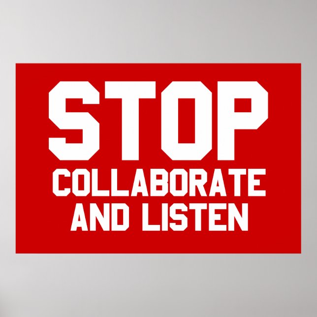 Póster dejar de colaborar y escuchar (Frente)