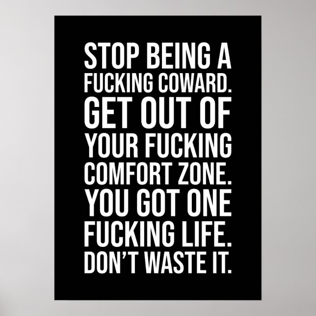 Póster Dejar De Ser Un Cobarde (Frente)