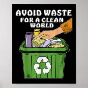 Póster Dejar de tirar protección de la naturaleza a favor