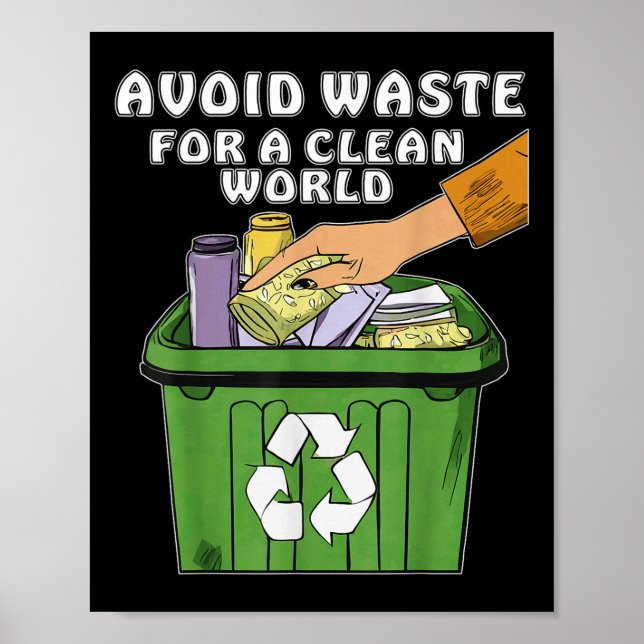 Póster Dejar de tirar protección de la naturaleza a favor (Frente)