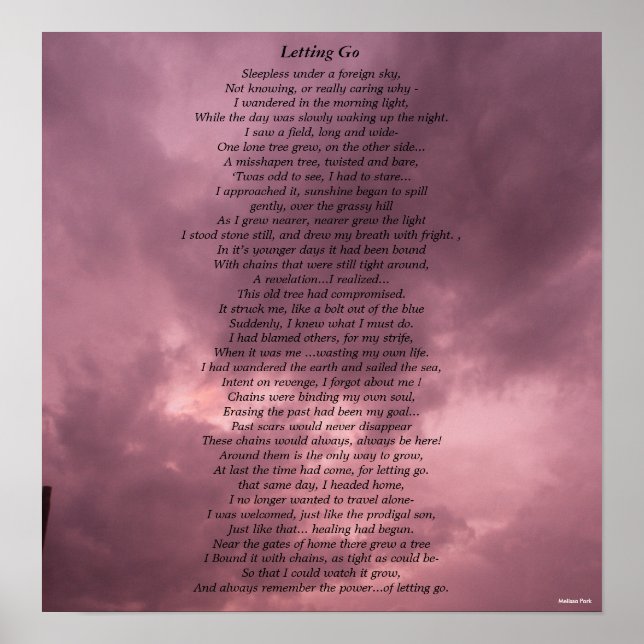 Póster Dejar ir (Frente)