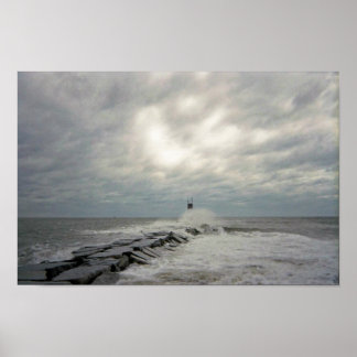 Póster dejar ir al surf