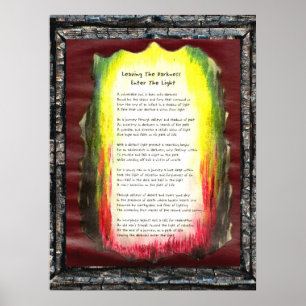 Póster Dejar La Oscuridad, Entrar La Luz