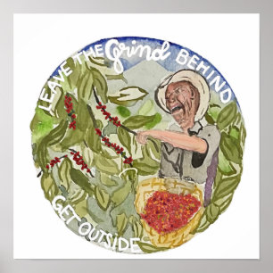 Póster Dejar La Piel Detrás Para Salir Del Poster Del Caf