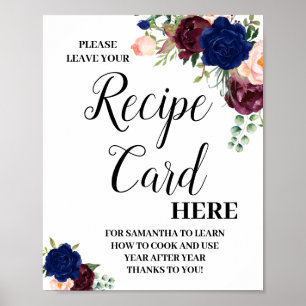 Póster Dejar la tarjeta de la receta aquí el signo de la