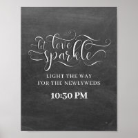 Dejar que el amor parkle Rótulo Boda Chalkboard