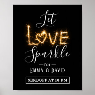 Póster Dejar que el amor se paralice Sparkler Enviar Ró