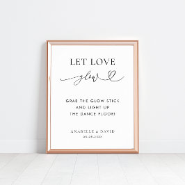 Póster Dejar que el amor se regodee el corazón Boda Rótul