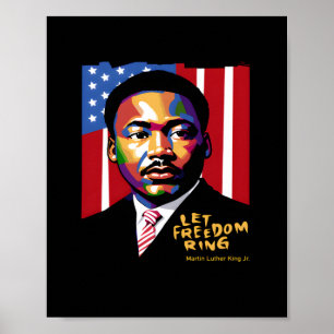 Póster Dejar que la libertad sonara una cita graciosa