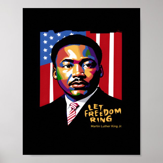 Póster Dejar que la libertad sonara una cita graciosa (Frente)