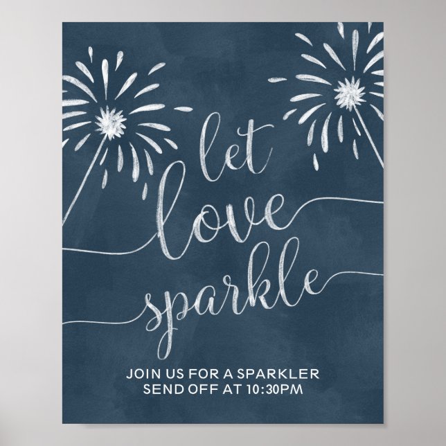 Póster Dejar que Love Sparkle despida al Rótulo Boda de C (Frente)