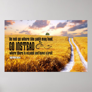 Póster Deje a rastro el poster de motivación