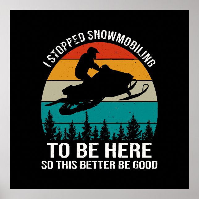 Póster Dejé de practicar moto de nieve para estar aquí (Frente)