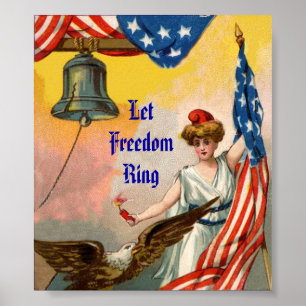 Póster Deje el anillo de la libertad