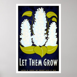Póster Deje la flor crecer WPA 1938
