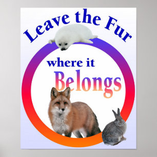 Póster Deje la piel donde pertenece