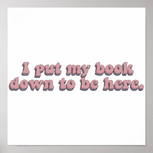 Póster Dejé mi libro para estar aquí Lectura de libro div