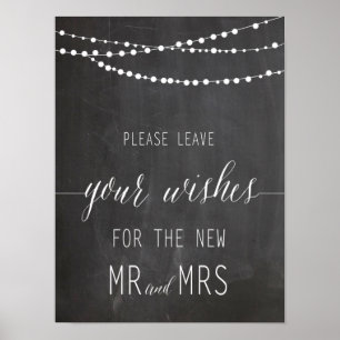 Póster Deje su Boda de deseos Caligrafía