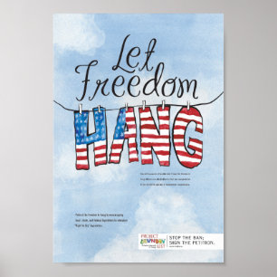 Póster Dejemos que Freedom Hang Poster