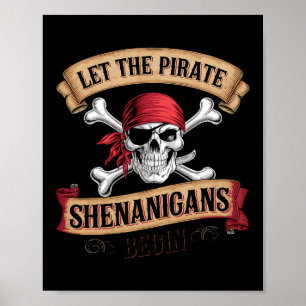 Póster Dejemos Que Los Escaramuzas Piratas Empiecen A Hab