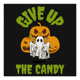 Póster Dejen el Caramelo de Halloween