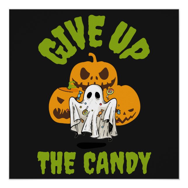 Póster Dejen el Caramelo de Halloween (Anverso)