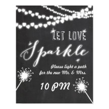Dejen que el amor destello boda firme pizarra